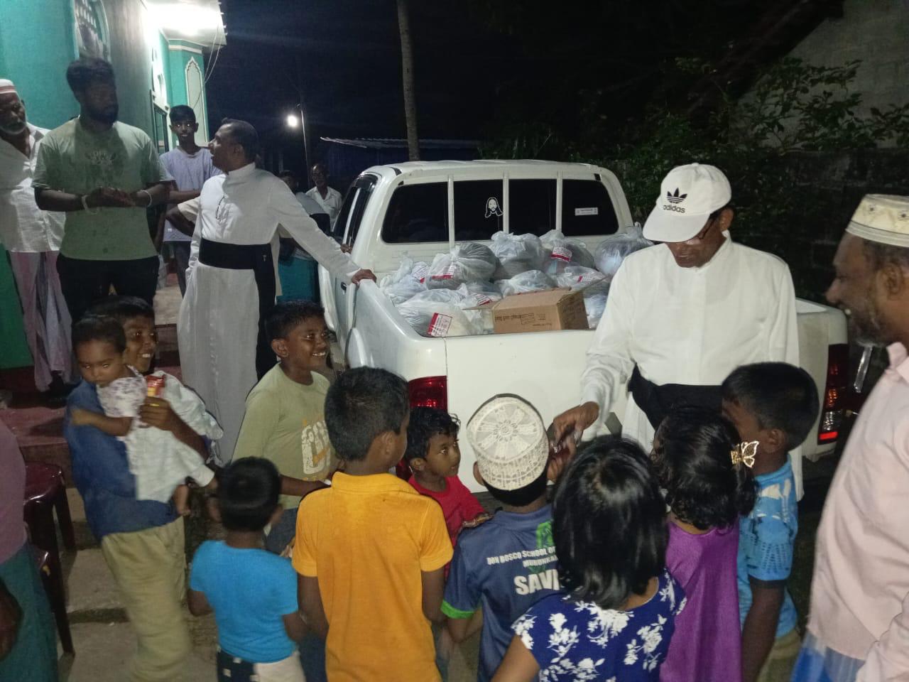 Community aid at night